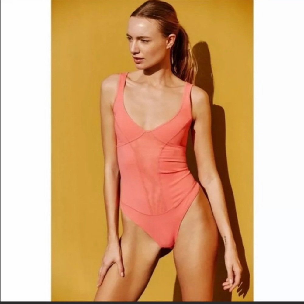 NWT Free People Heart Of Gold Leotard Bodysuit MED